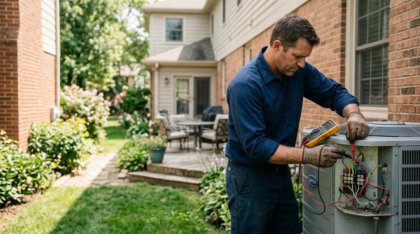 HVAC technician working near Mcleod, TX